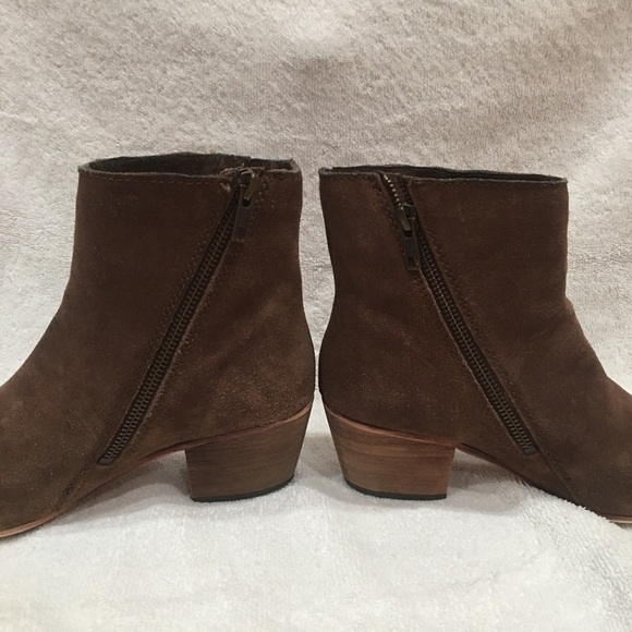 Seychelles Suede Western Ankle Booties with Fringe Size 7 Brown EUC - Picture 8 of 12